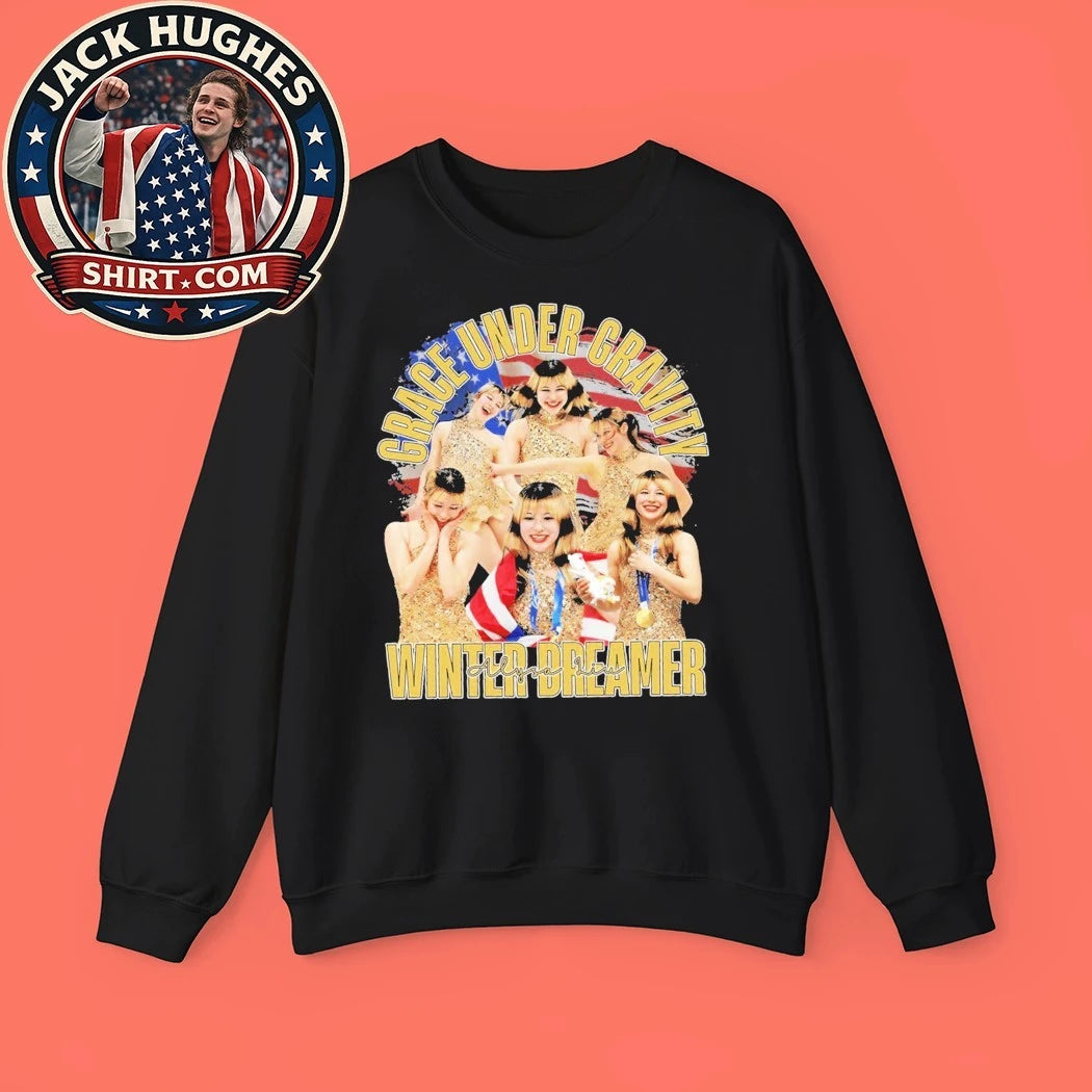 Alysa Liu Team USA Olympic 2026 Grace Under Gravity Retro Skater Ice Skating Fan Shirt
