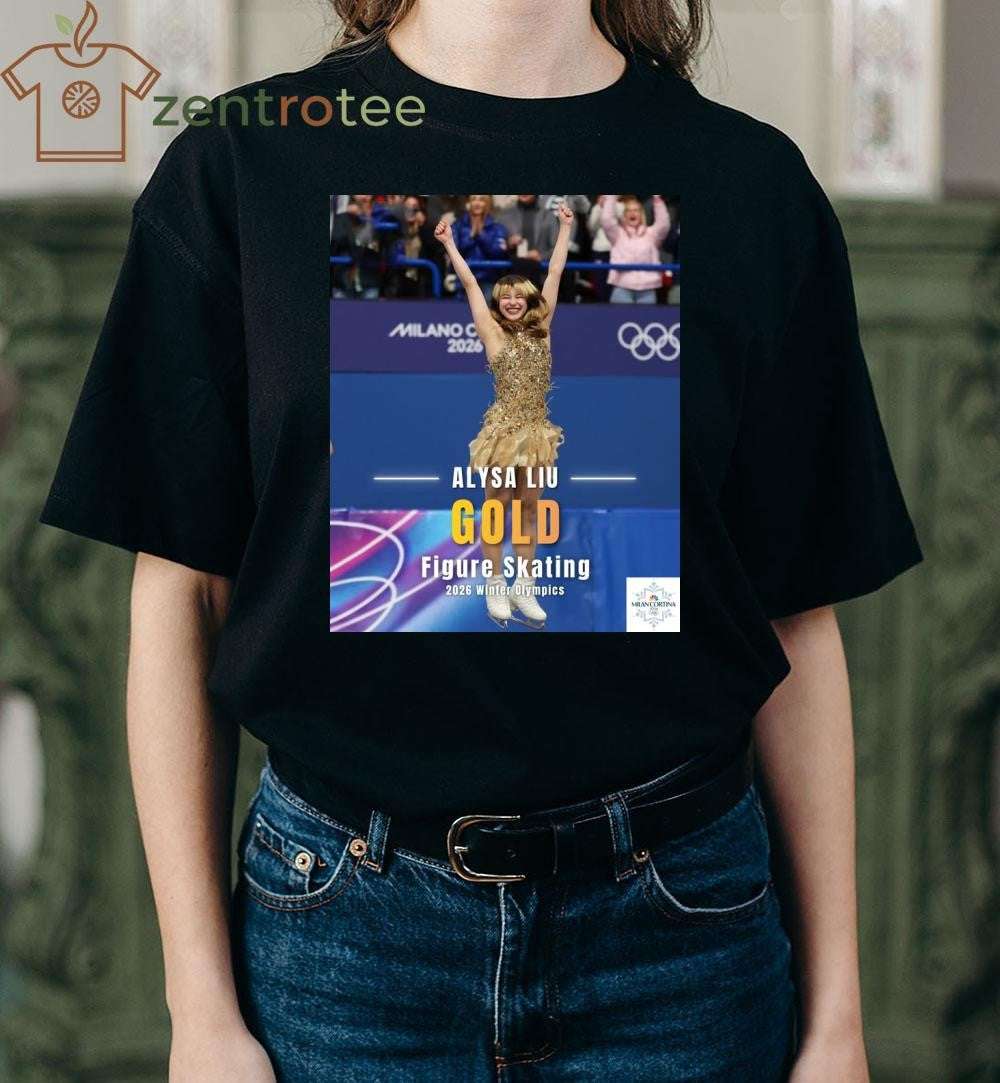 Alysa Liu gold medal in figure skating 2026 Winter Olympics celebration shirt