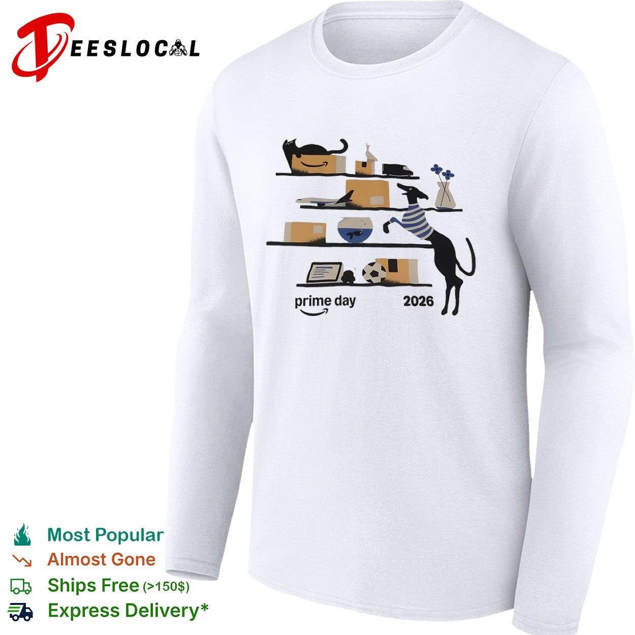 Amazon Prime Day 2026 mascot cat shirt