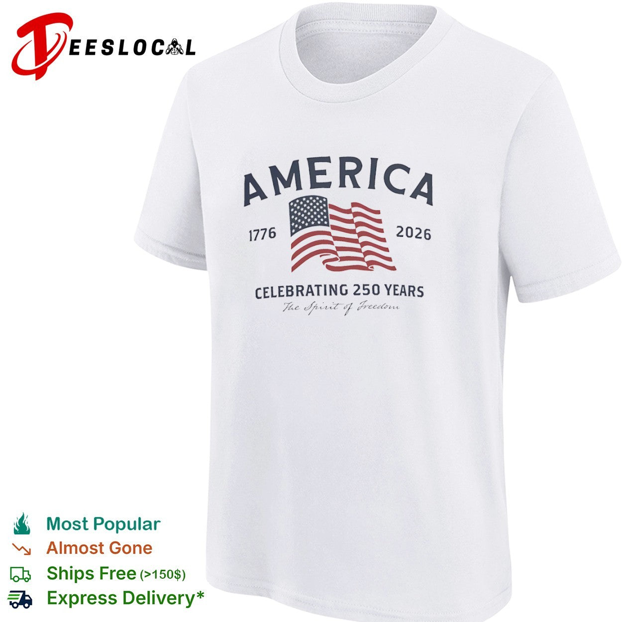 America 1776 2026 Celebrating 250 Years the Spirit of Freedom shirt