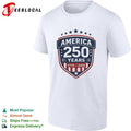 America 250 Years 1776 2026 Patriotic Shield Independence shirt
