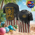 America 250 Years “We The People” US Army Anniversary Distressed Flag Two Sided Shirt