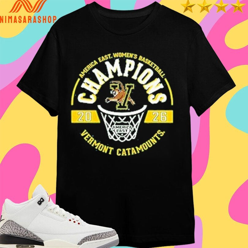 America East Women’s Basketball Champions 2026 Vermont Catamounts Shirts