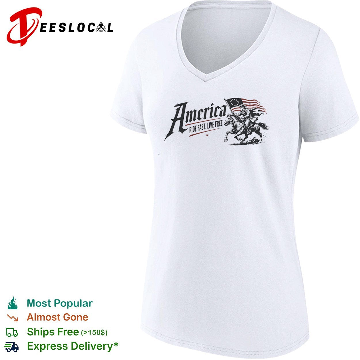 America Ride Fast Live Free shirt