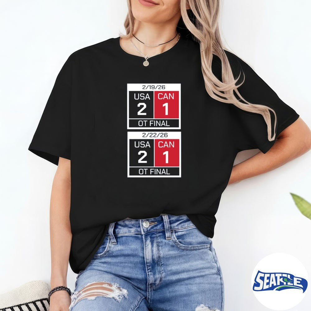America Scoreboard That’s Just American Hockey USA vs Canada Milano Cortina 2026 Olympics shirt