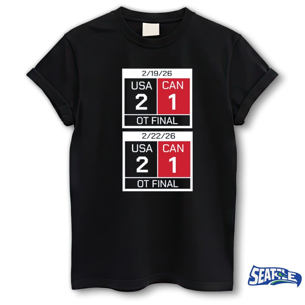 America Scoreboard That’s Just American Hockey USA vs Canada Milano Cortina 2026 Olympics shirt