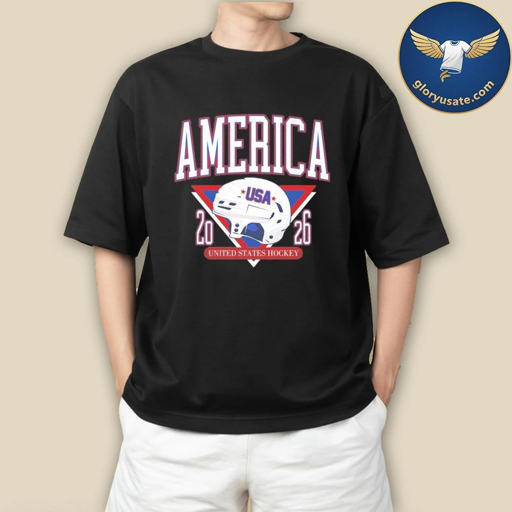 America United States Hockey Helmet Usa 2026 Shirt