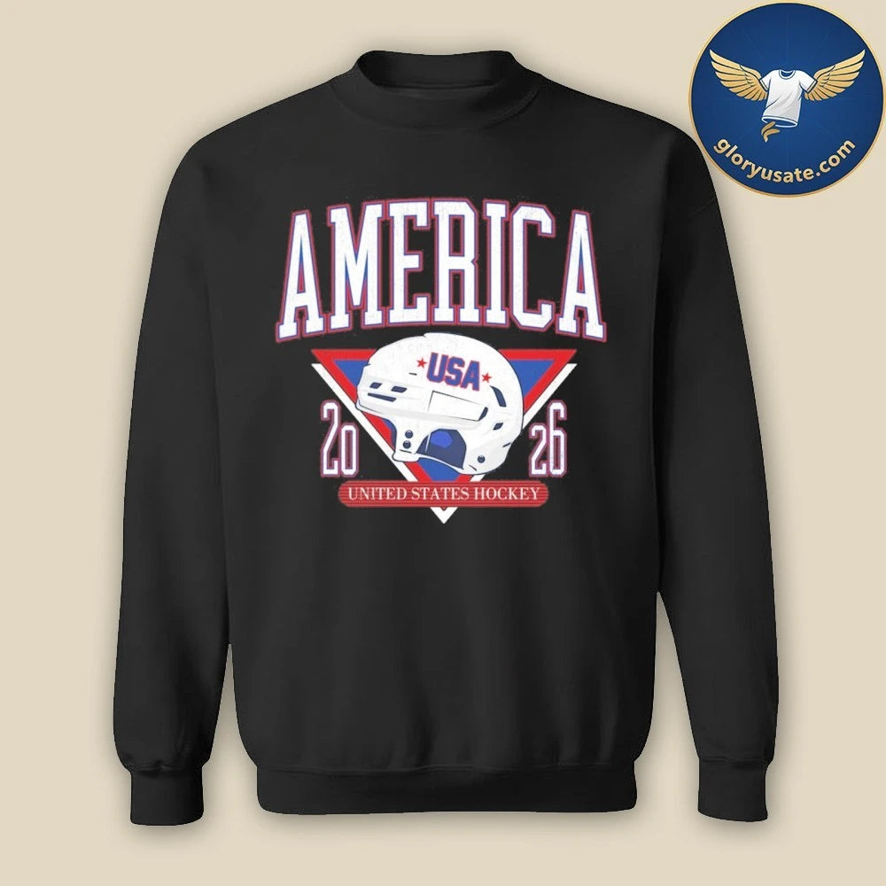 America United States Hockey Helmet Usa 2026 Shirt