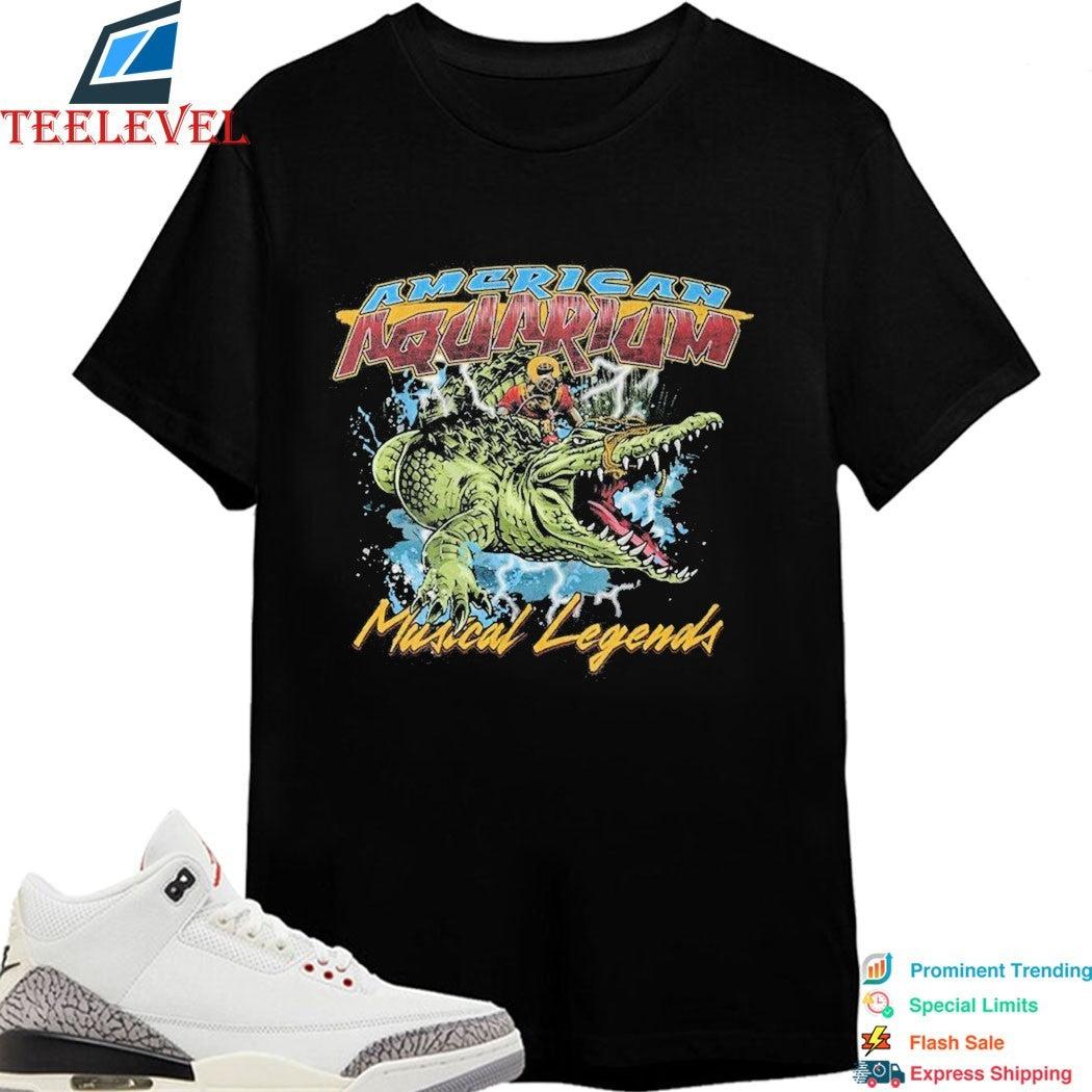 American Aquarium Robo-Scammer Musical Legends Gator T-shirts