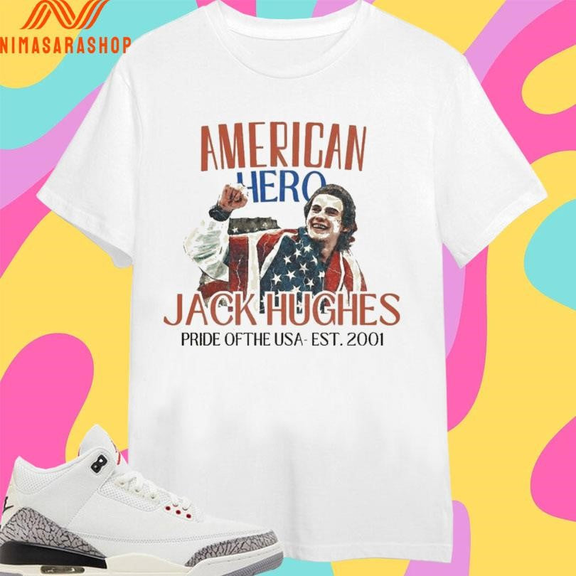 American Hero Jack Hughes Pride Of The USA Est 2001 Vintage Style 2026 Olympics Shirts