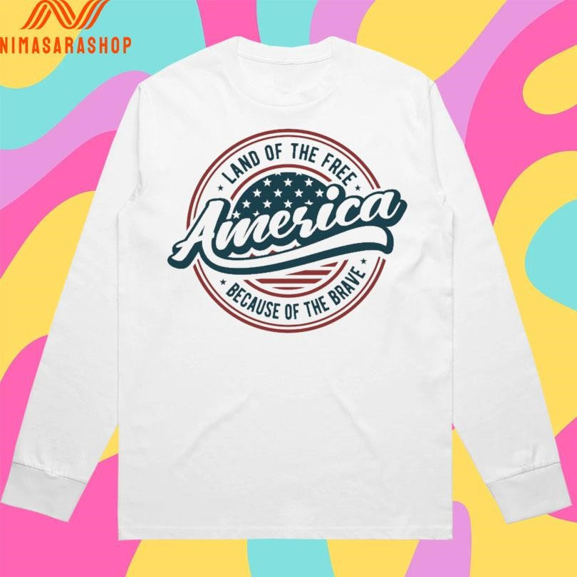 American Land Of The Free Because Of The Brave Logo Shirts