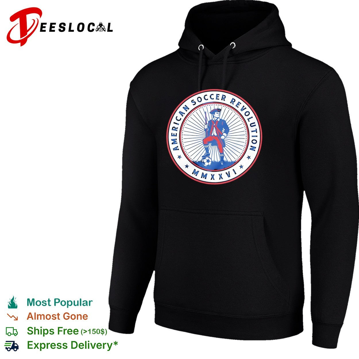 American Soccer Revolution Minuteman badge shirt