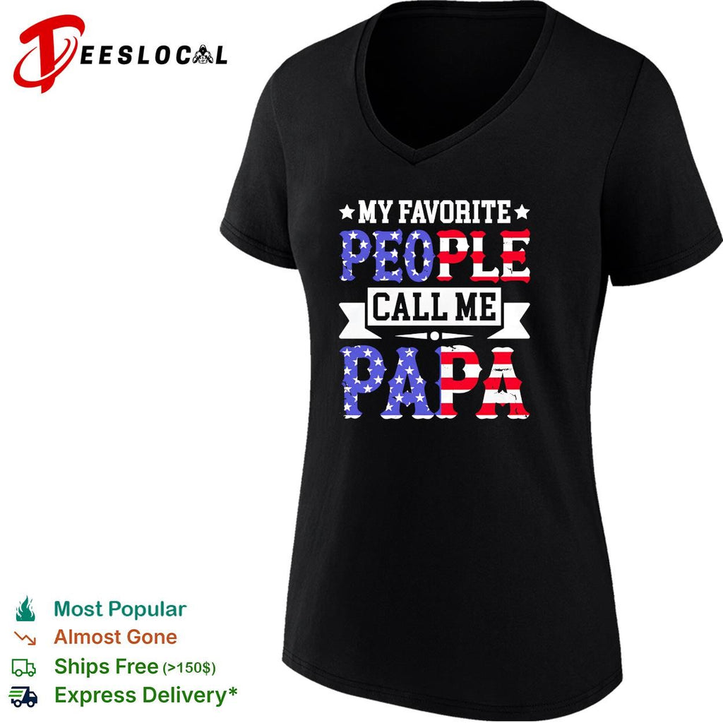 American father flag letters my favorite people call me papa shirt