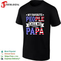 American father flag letters my favorite people call me papa shirt