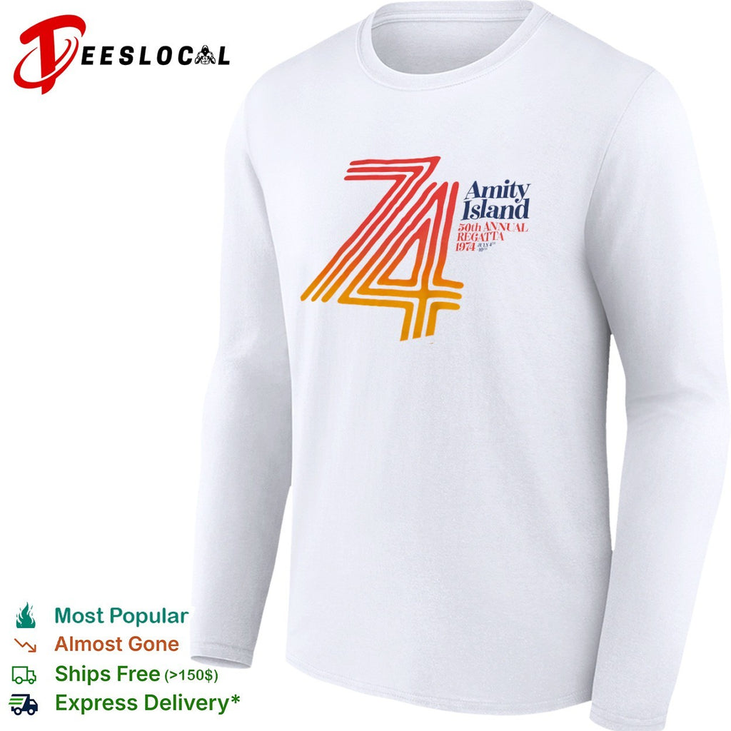 Amity Island 50th Annual Regatta 1974 July 4th 10th Jaws Movie shirt