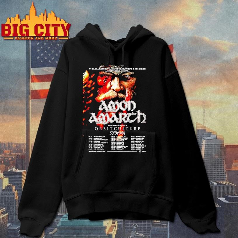 Amon Amarth Europe &amp; UK 2026 Tour Shirt