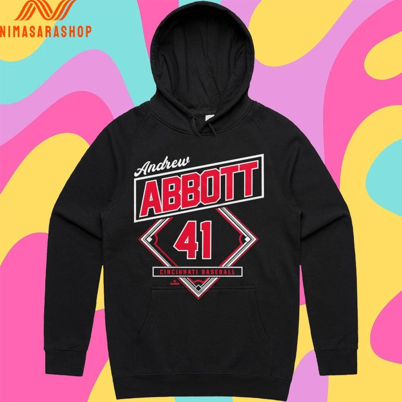 Andrew Abbott 41 Cincinnati Baseball Classic Diamond Shirts