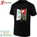 Andrew Bird Inside Problems Tour 2023 skeleton riding bicycle in flames shirt