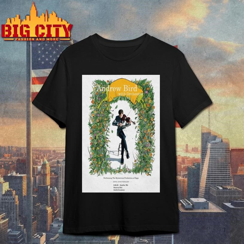Andrew Bird Seattle, WA Tour Sep 25 2025 Poster Shirt