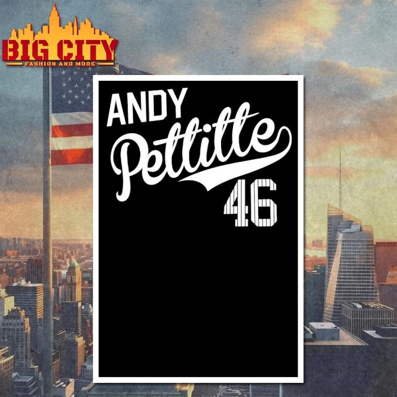 Andy Pettitte 46 Shirt Minimalist Text Shirt