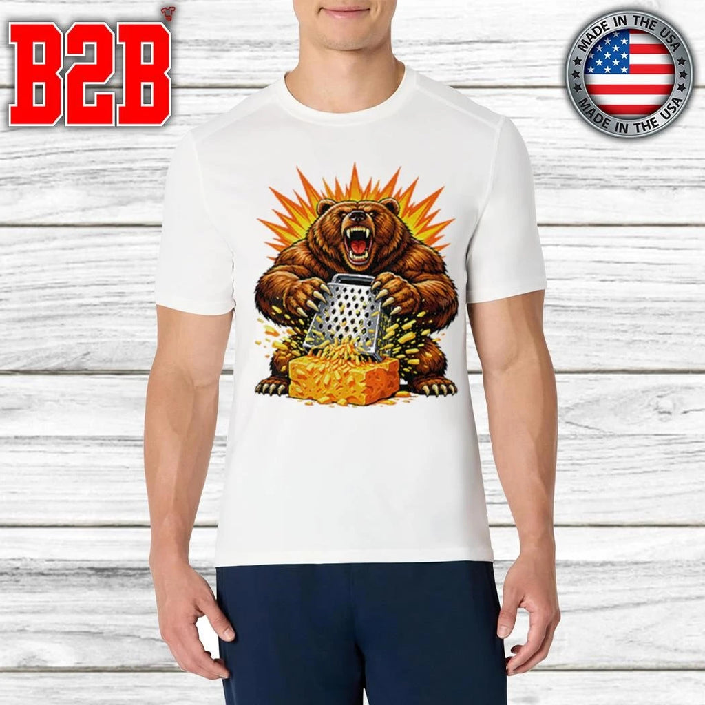 Angry Bear Grating Cheese Grater Hater Shirt