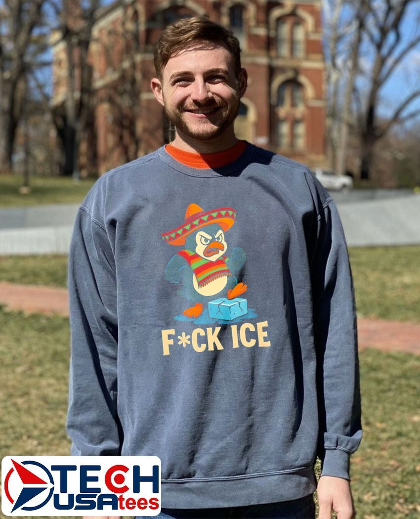 Angry Penguin Mexican fck ICE shirt
