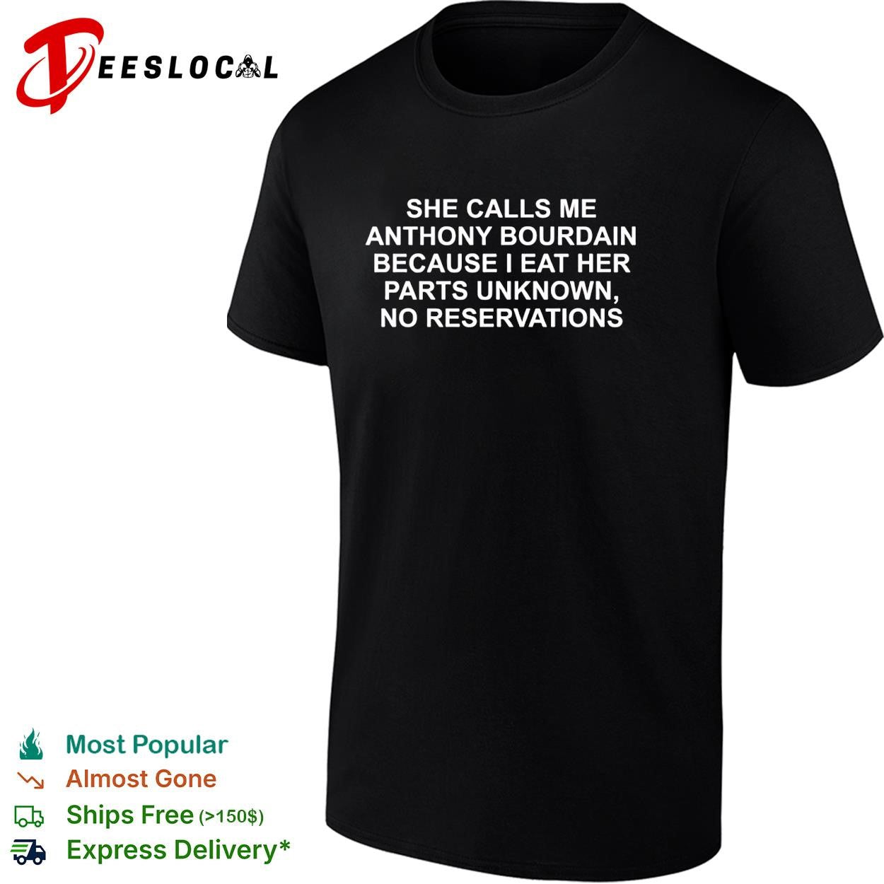 Anthony Bourdain parts unknown no reservations quote shirt