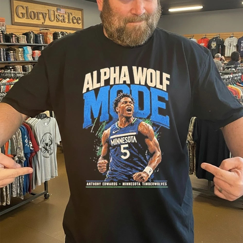 Anthony Edwards 5 Alpha Wolf Mode Minnesota Vintage Shirt