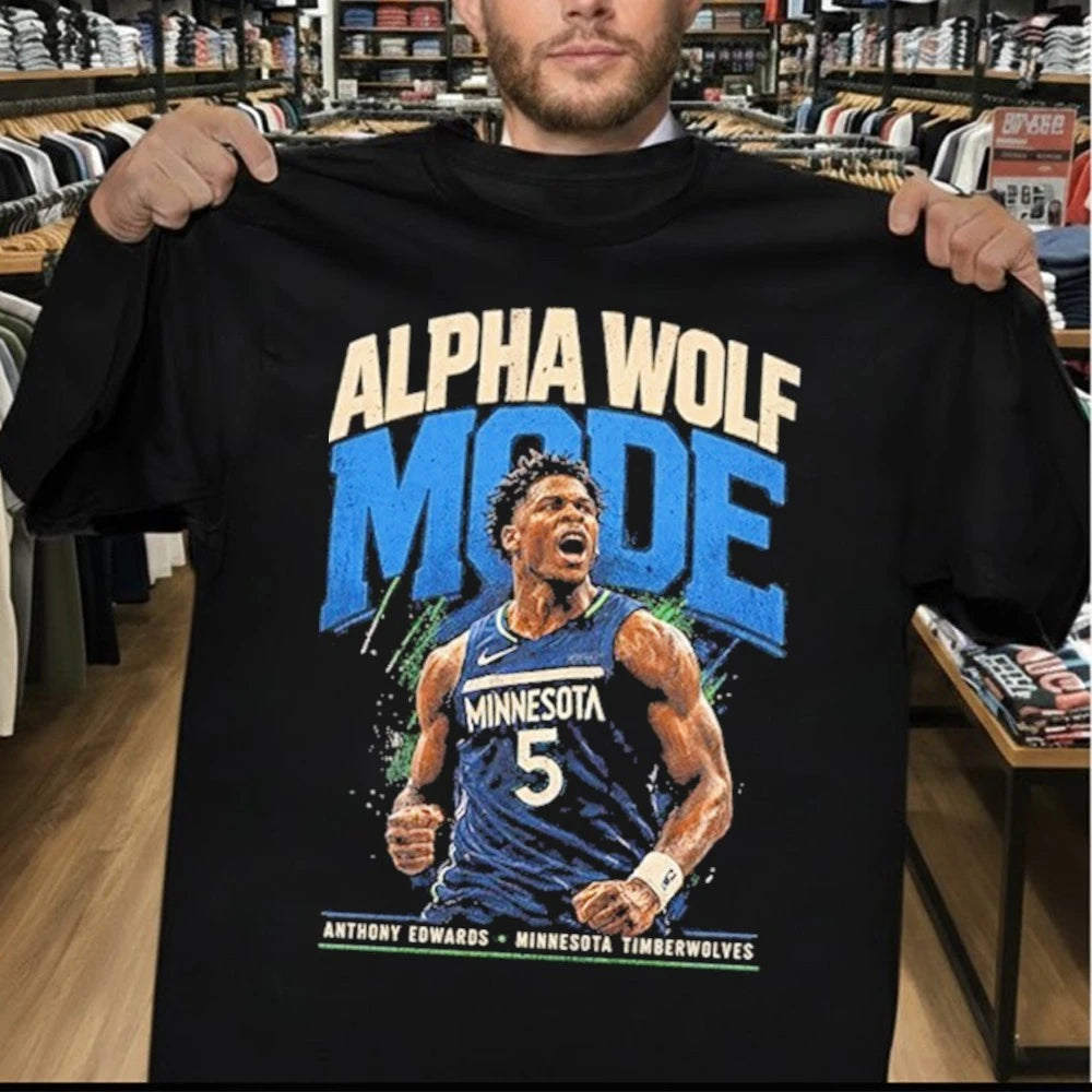 Anthony Edwards 5 Alpha Wolf Mode Minnesota Vintage Shirt
