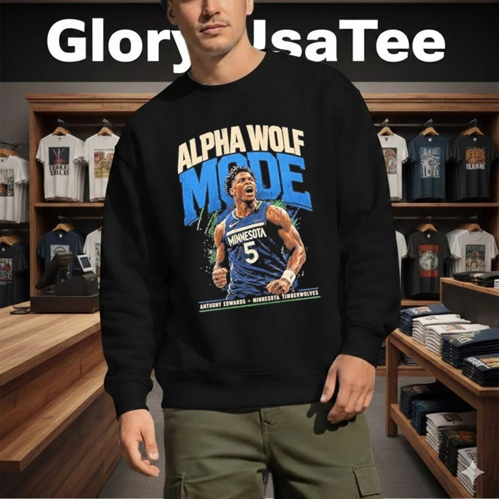 Anthony Edwards 5 Alpha Wolf Mode Minnesota Vintage Shirt