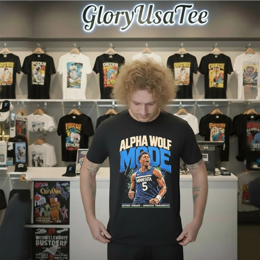 Anthony Edwards 5 Alpha Wolf Mode Minnesota Vintage Shirt