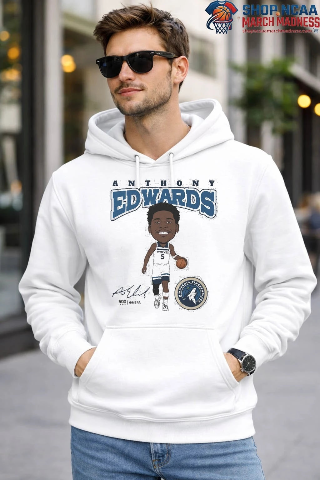 Anthony Edwards Minnesota Timberwolves Hardwood Comic Signature T-Shirt