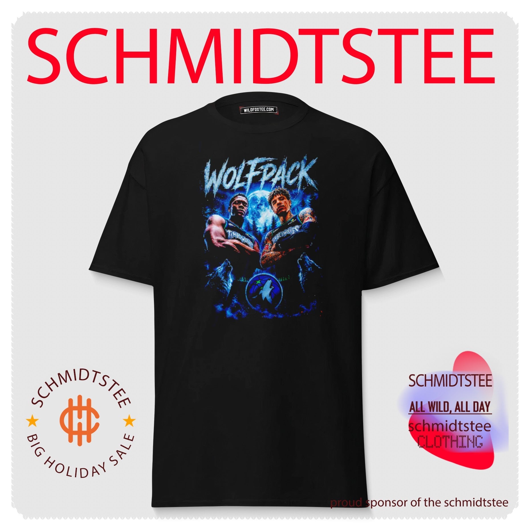 Anthony Edwards and Karl-Anthony Towns Minnesota Timberwolves Wolfpack shirt