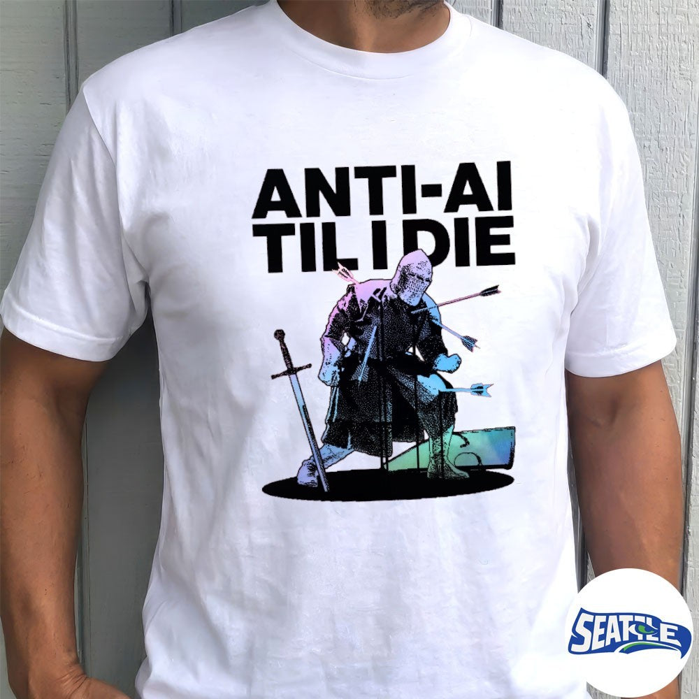 Anti-ai Tilidie – A Graphic Depiction Of A Knight Under Attack shirt