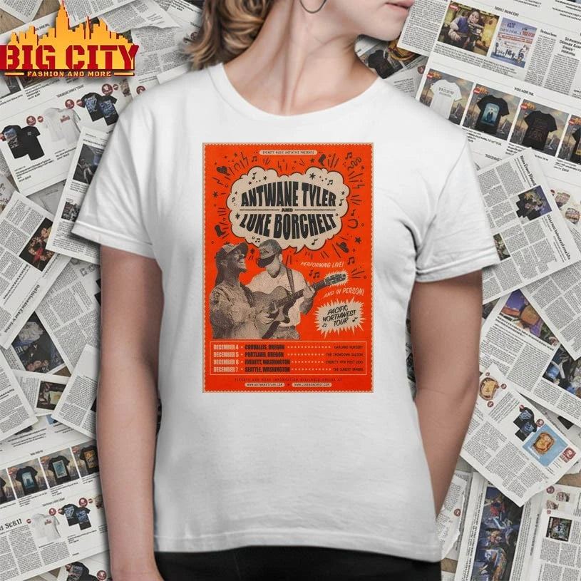 Antwane Tyler And Luke Borchelt Pacific Northwest Tour December 2025 Poster shirt