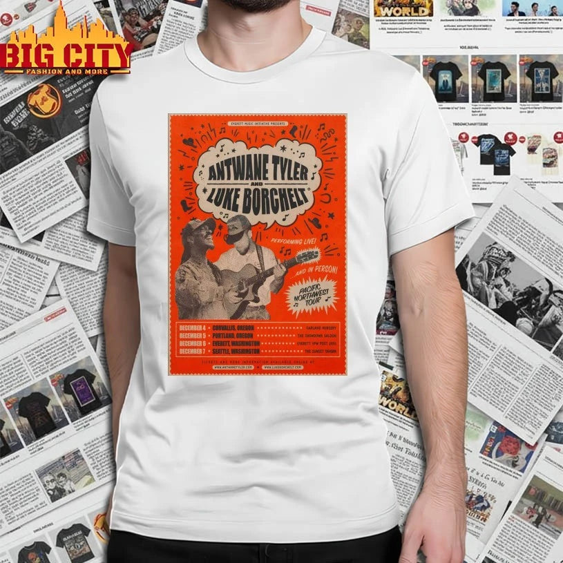 Antwane Tyler And Luke Borchelt Pacific Northwest Tour December 2025 Poster shirt