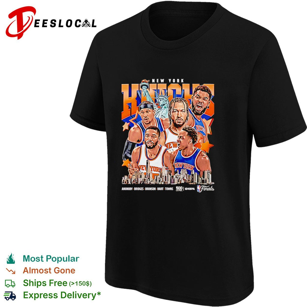 Anunoby Bridges Brunson Hart Towns New York Knicks NBA Finals Shirt