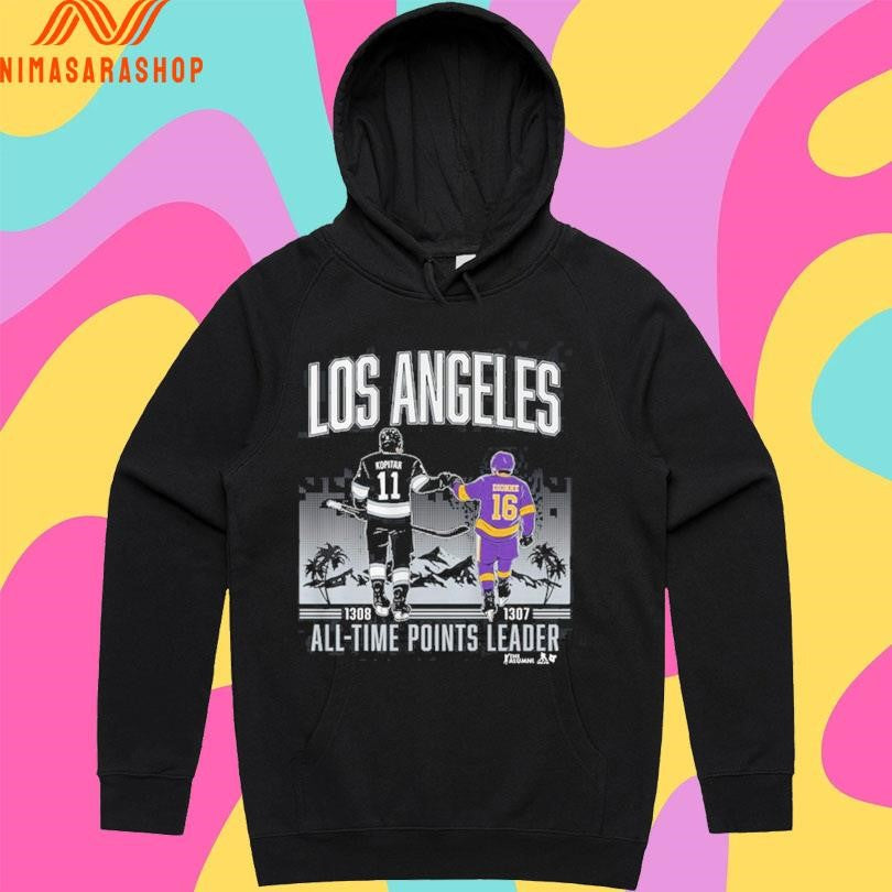 Anze Kopitar And Marcel Dionne Los Angeles All-Time Points Leader Shirts