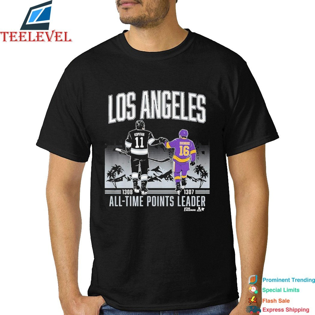 Anze Kopitar And Marcel Dionne Los Angeles Kings All Time Point Leader T-Shirts