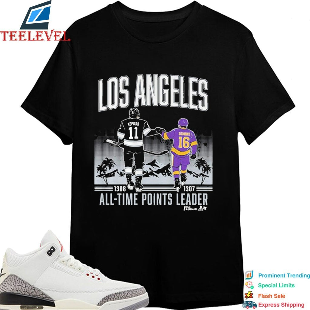 Anze Kopitar And Marcel Dionne Los Angeles Kings All Time Point Leader T-Shirts