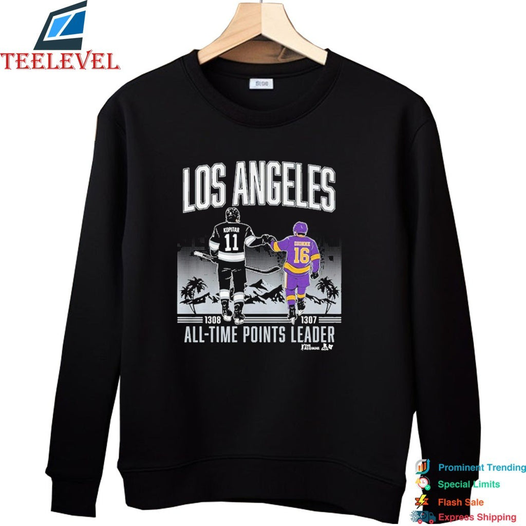 Anze Kopitar And Marcel Dionne Los Angeles Kings All Time Point Leader T-Shirts