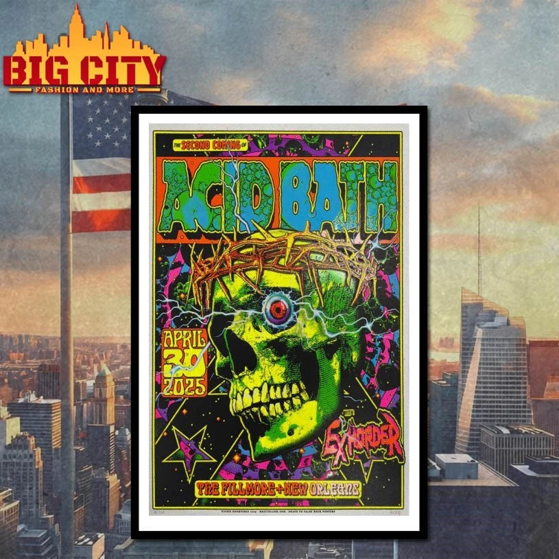April 30, 2025 Poster Acid Bath The Fillmore shirt
