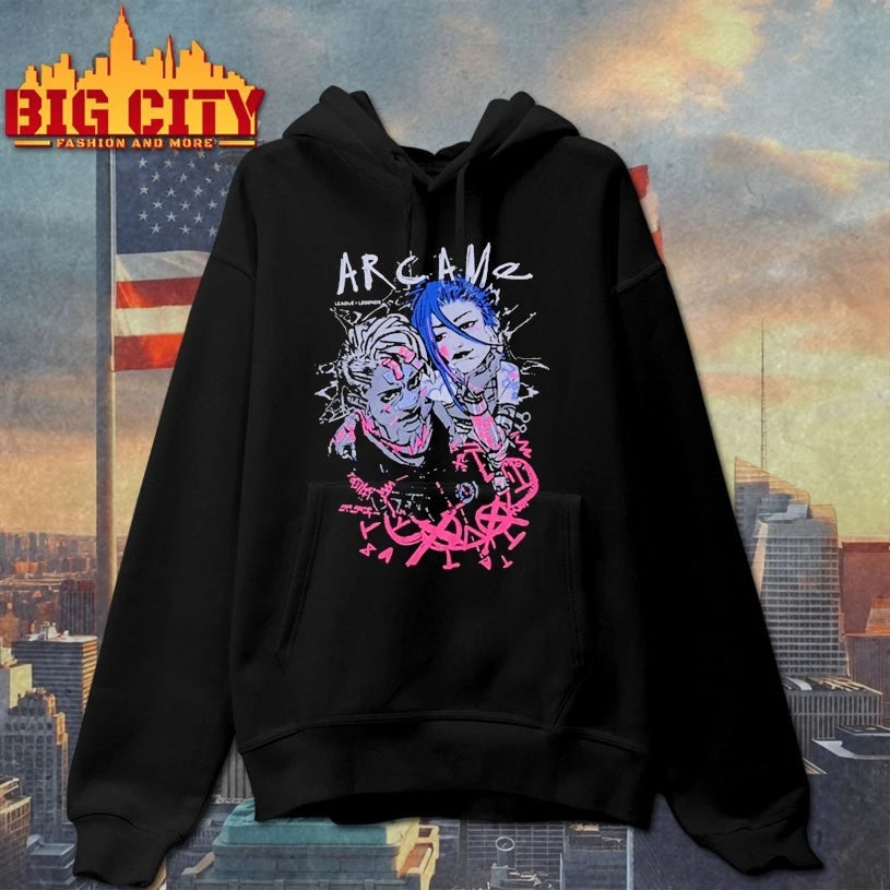 Arcane Jinx And Ekko Graphic Shirt