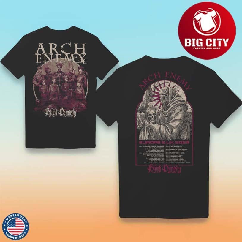 Arch Enemy Blood Dynasty EU 2025 Tour Two Sided Shirt