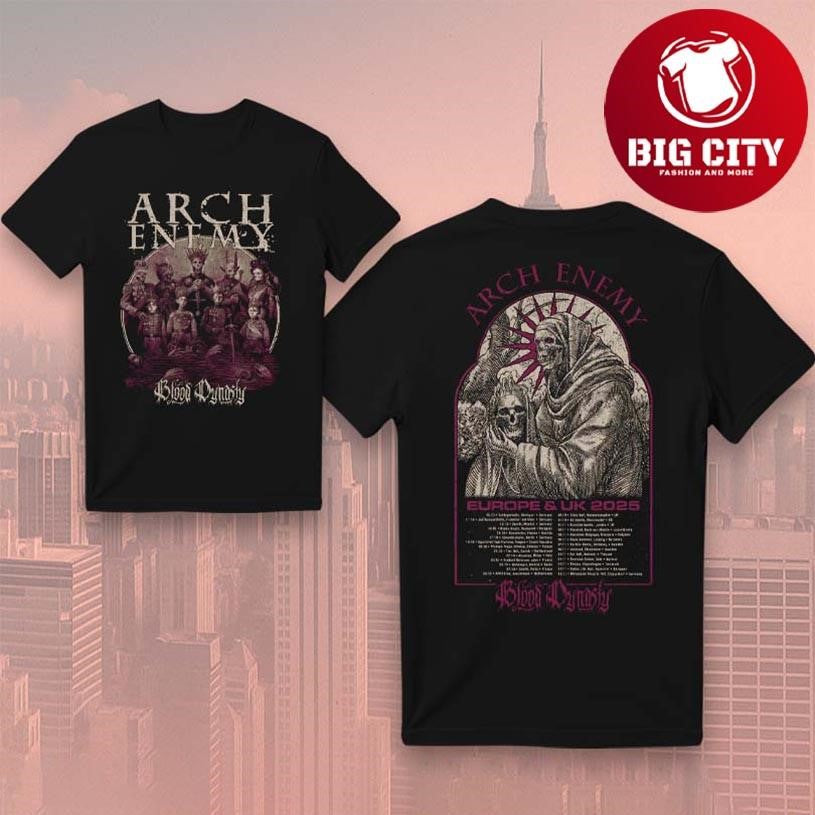 Arch Enemy Blood Dynasty Europe 2025 Two Sided Shirt
