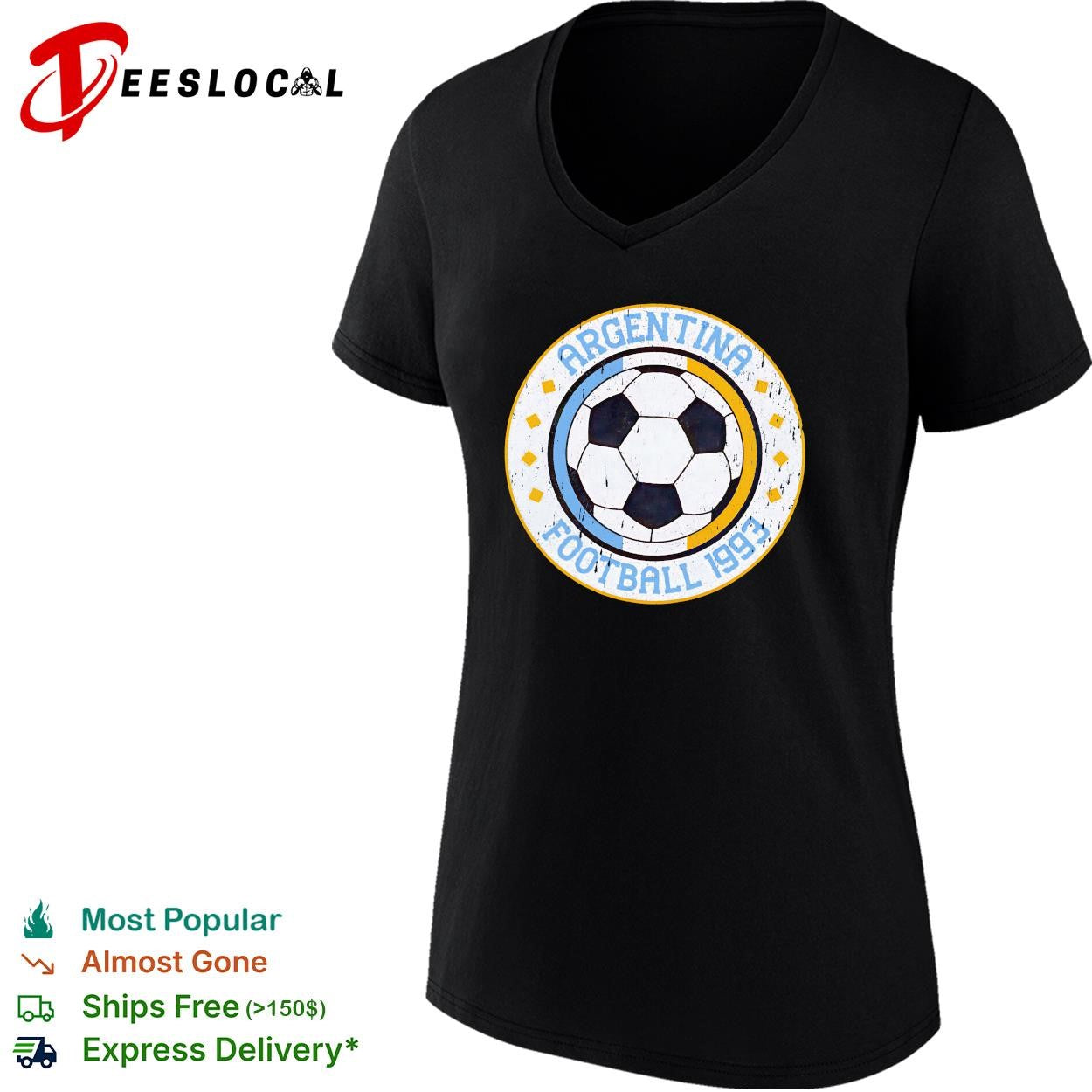Argentina national team soccer ball football 1993 shirt