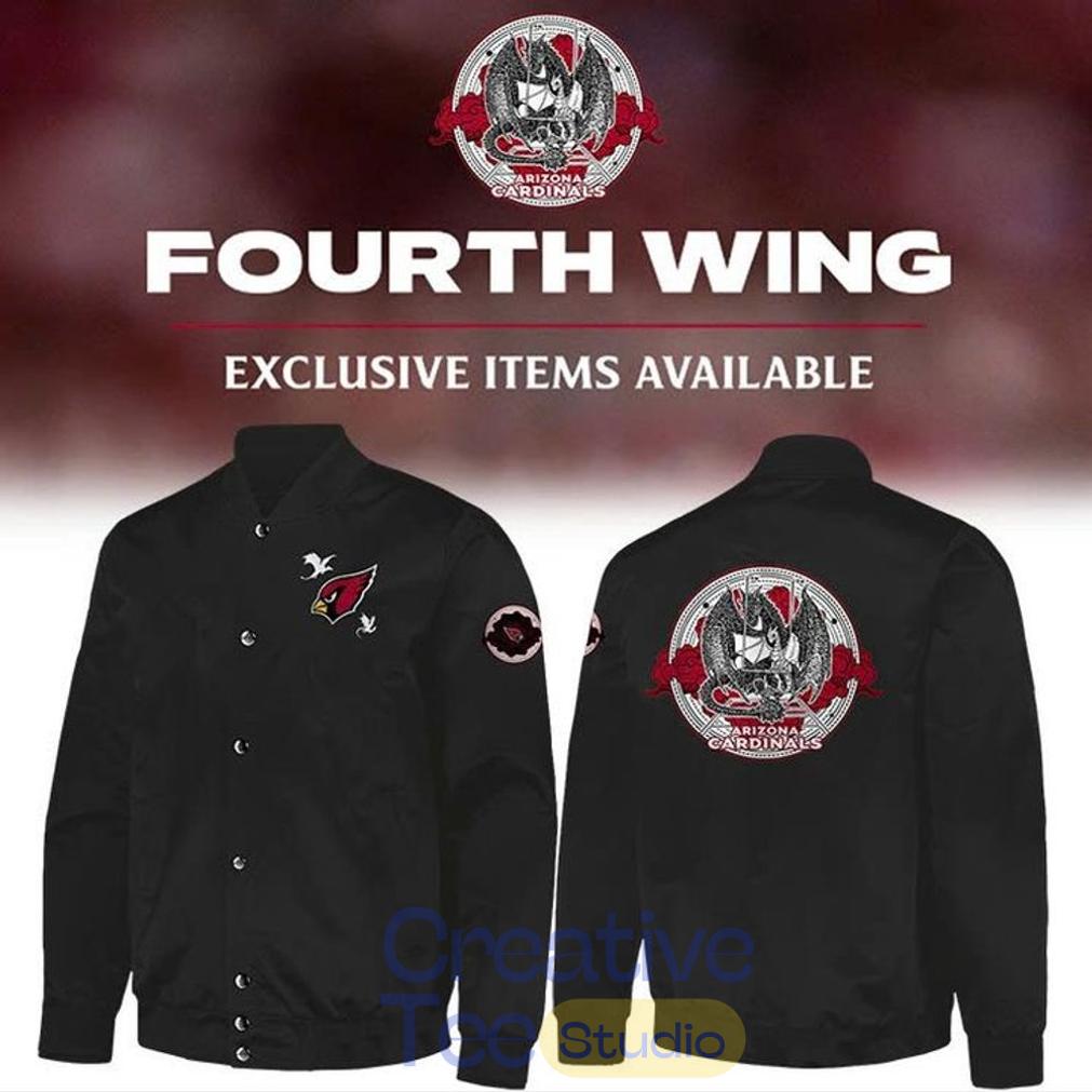 Arizona Cardinals x Fourth Wing Night 2026 Special Black Bomber Jacket