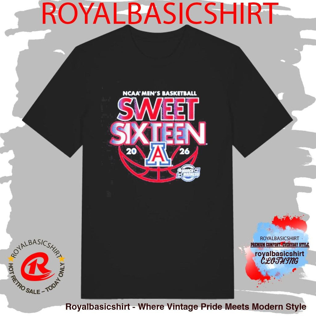 Arizona Men’s Basketball 2026 NCAA March Madness Sweet Sixteen Shirt