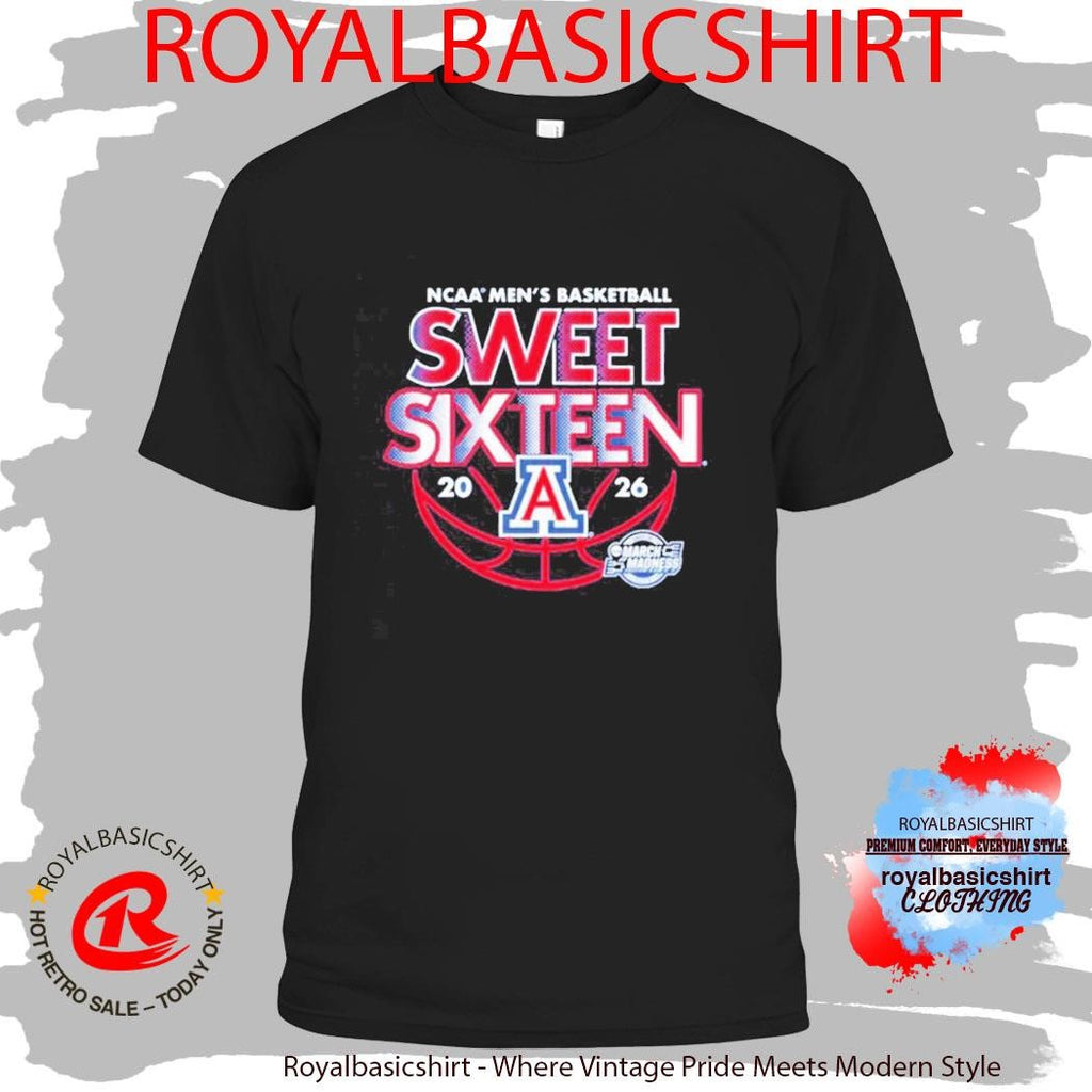 Arizona Men’s Basketball 2026 NCAA March Madness Sweet Sixteen Shirt
