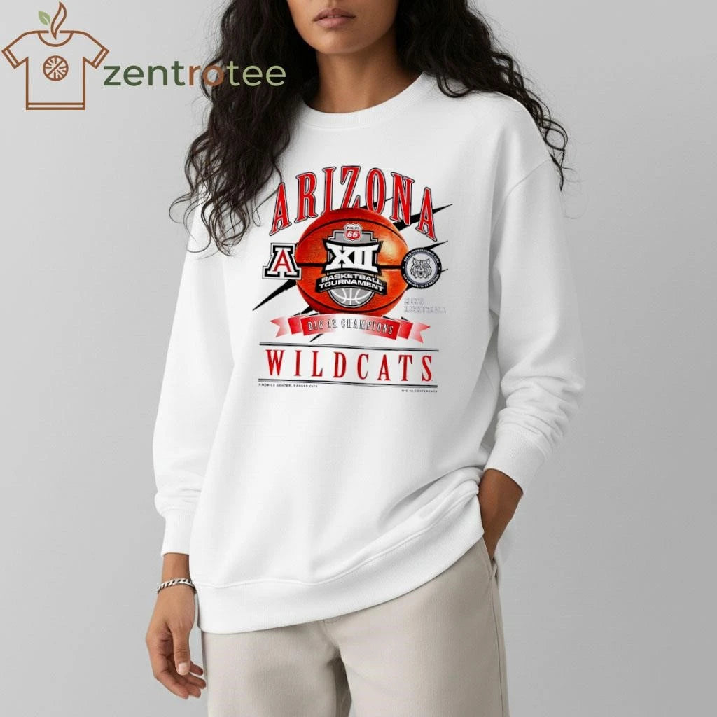 Arizona Wildcats 2026 Big 12 Men’s Basketball Tournament Champions Locker Room tee